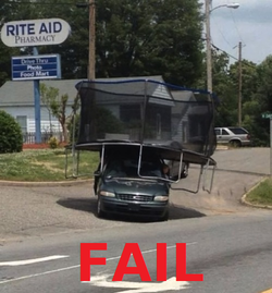 wrong way to move a trampoline